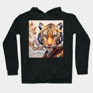 Vibrant Majesty: The Orange Tiger Encounter Hoodie